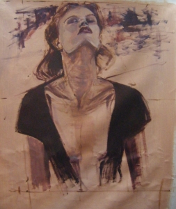 Lola, olio su tela 38x52 cm