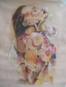 Fiorescenze, olio su tela 45x65 cm