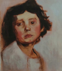 Bimbo, olio su tela 27,5x30