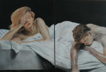 Dittico, olio su tela 50x70 cm