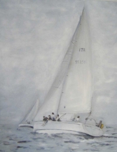 Vela, olio su tela 25x35 cm